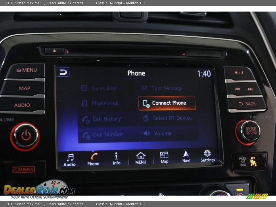 2018 Nissan Maxima SL Pearl White / Charcoal Photo #11