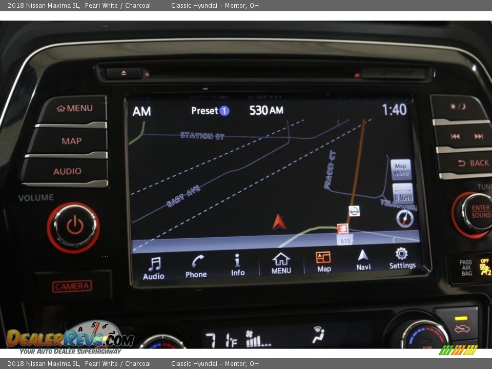 2018 Nissan Maxima SL Pearl White / Charcoal Photo #12