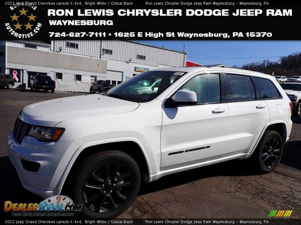 2022 Jeep Grand Cherokee Laredo X 4x4 Bright White / Global Black Photo #1