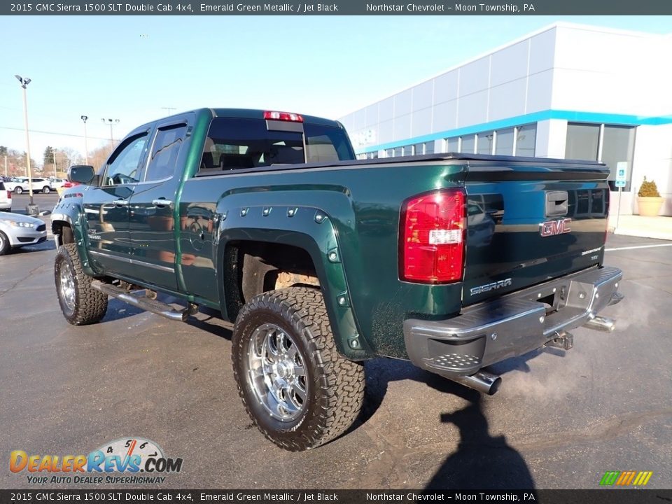 2015 GMC Sierra 1500 SLT Double Cab 4x4 Emerald Green Metallic / Jet Black Photo #4