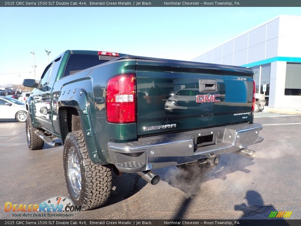 2015 GMC Sierra 1500 SLT Double Cab 4x4 Emerald Green Metallic / Jet Black Photo #5