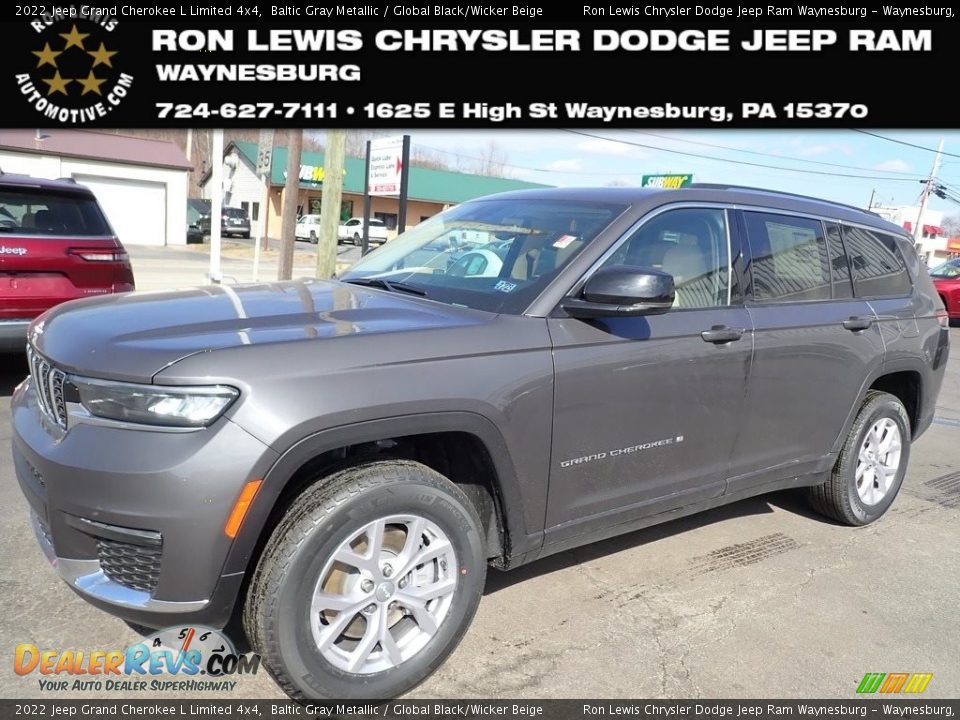 2022 Jeep Grand Cherokee L Limited 4x4 Baltic Gray Metallic / Global Black/Wicker Beige Photo #1
