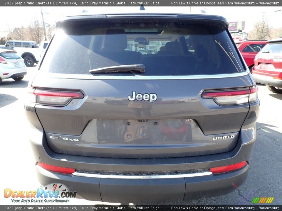 2022 Jeep Grand Cherokee L Limited 4x4 Baltic Gray Metallic / Global Black/Wicker Beige Photo #4
