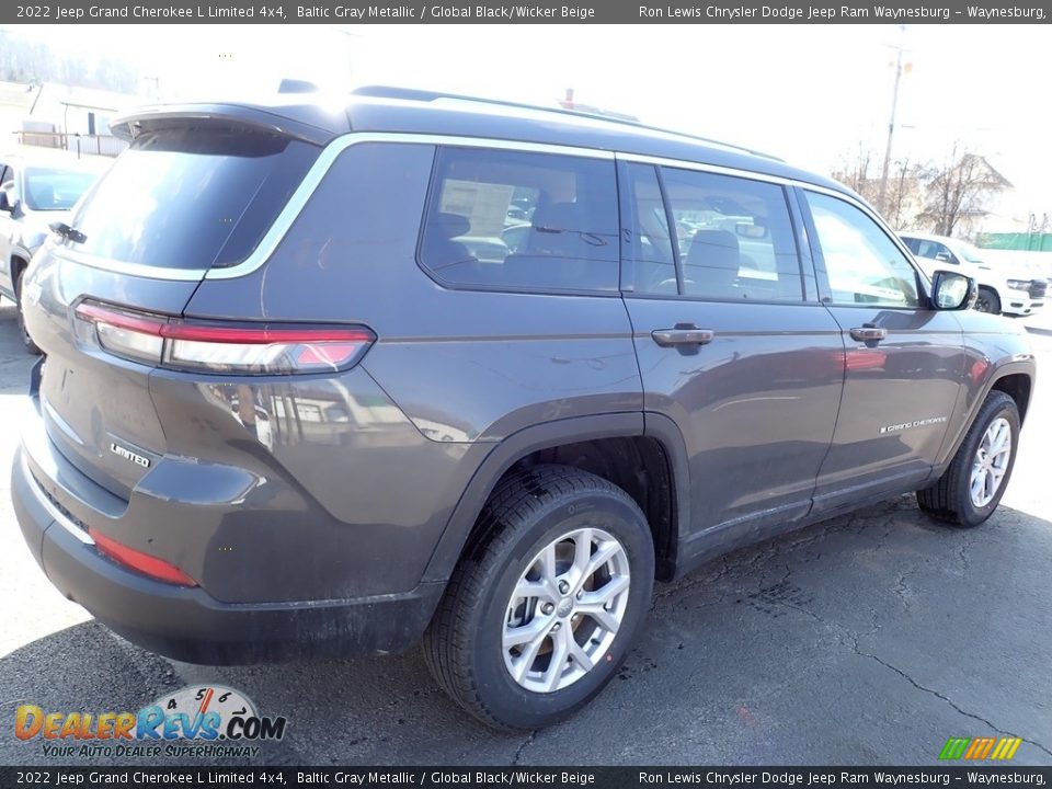 2022 Jeep Grand Cherokee L Limited 4x4 Baltic Gray Metallic / Global Black/Wicker Beige Photo #6