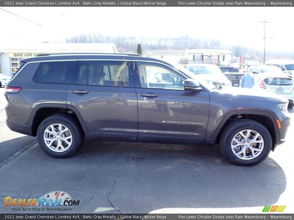 2022 Jeep Grand Cherokee L Limited 4x4 Baltic Gray Metallic / Global Black/Wicker Beige Photo #7