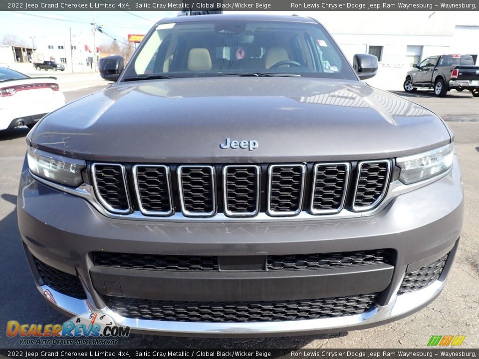 2022 Jeep Grand Cherokee L Limited 4x4 Baltic Gray Metallic / Global Black/Wicker Beige Photo #9