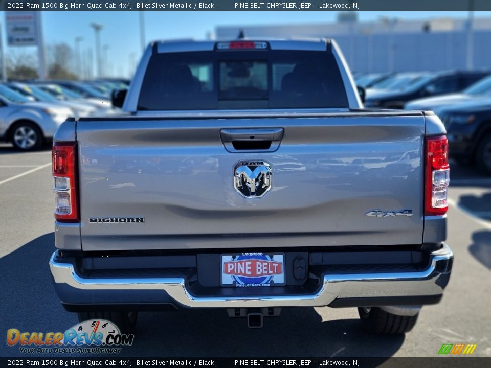 2022 Ram 1500 Big Horn Quad Cab 4x4 Billet Silver Metallic / Black Photo #5