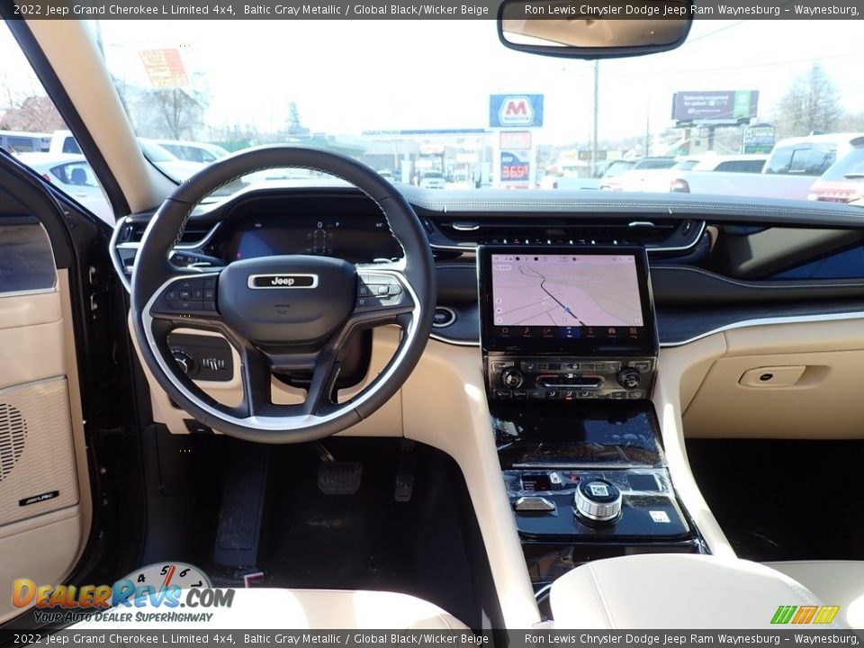 2022 Jeep Grand Cherokee L Limited 4x4 Baltic Gray Metallic / Global Black/Wicker Beige Photo #13