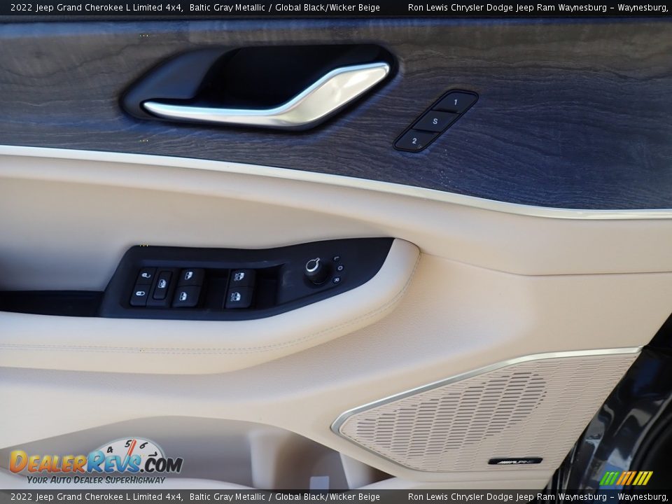 2022 Jeep Grand Cherokee L Limited 4x4 Baltic Gray Metallic / Global Black/Wicker Beige Photo #14