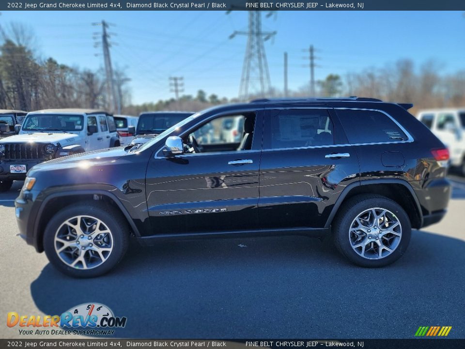 2022 Jeep Grand Cherokee Limited 4x4 Diamond Black Crystal Pearl / Black Photo #3