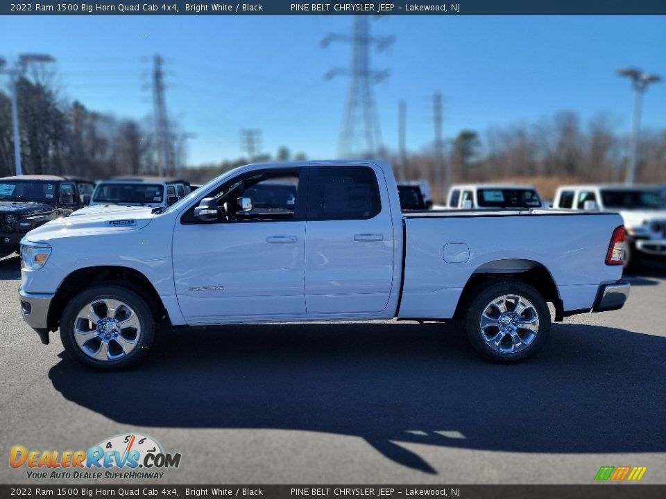 2022 Ram 1500 Big Horn Quad Cab 4x4 Bright White / Black Photo #3