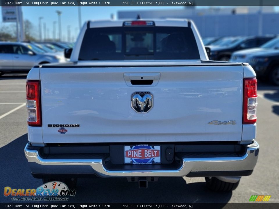 2022 Ram 1500 Big Horn Quad Cab 4x4 Bright White / Black Photo #5
