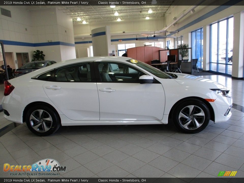 2019 Honda Civic LX Sedan Platinum White Pearl / Ivory Photo #4