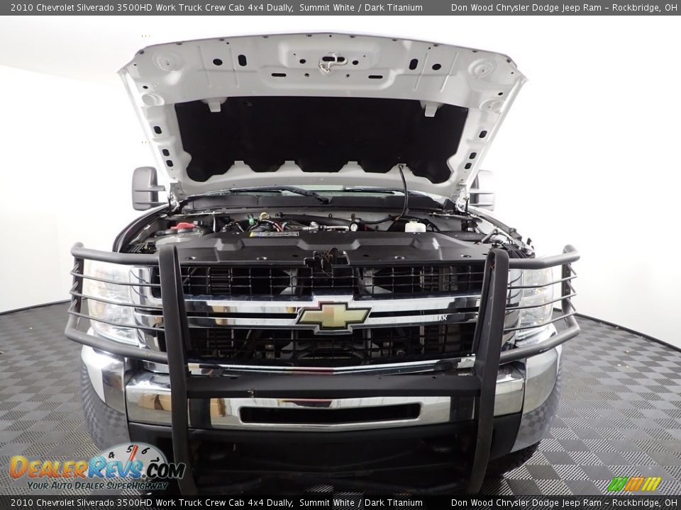 2010 Chevrolet Silverado 3500HD Work Truck Crew Cab 4x4 Dually Summit White / Dark Titanium Photo #3
