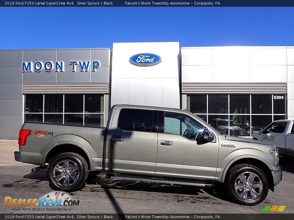 2019 Ford F150 Lariat SuperCrew 4x4 Silver Spruce / Black Photo #1