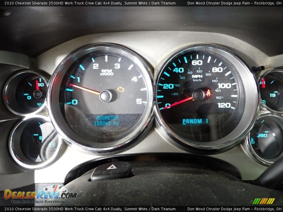 2010 Chevrolet Silverado 3500HD Work Truck Crew Cab 4x4 Dually Gauges Photo #16