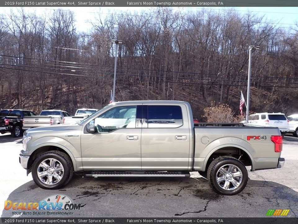 2019 Ford F150 Lariat SuperCrew 4x4 Silver Spruce / Black Photo #5