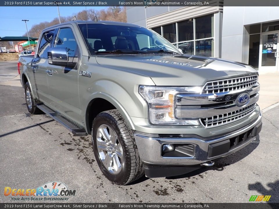 2019 Ford F150 Lariat SuperCrew 4x4 Silver Spruce / Black Photo #8