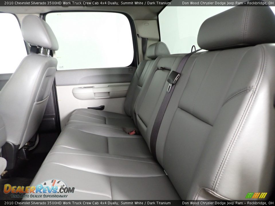 Rear Seat of 2010 Chevrolet Silverado 3500HD Work Truck Crew Cab 4x4 Dually Photo #22