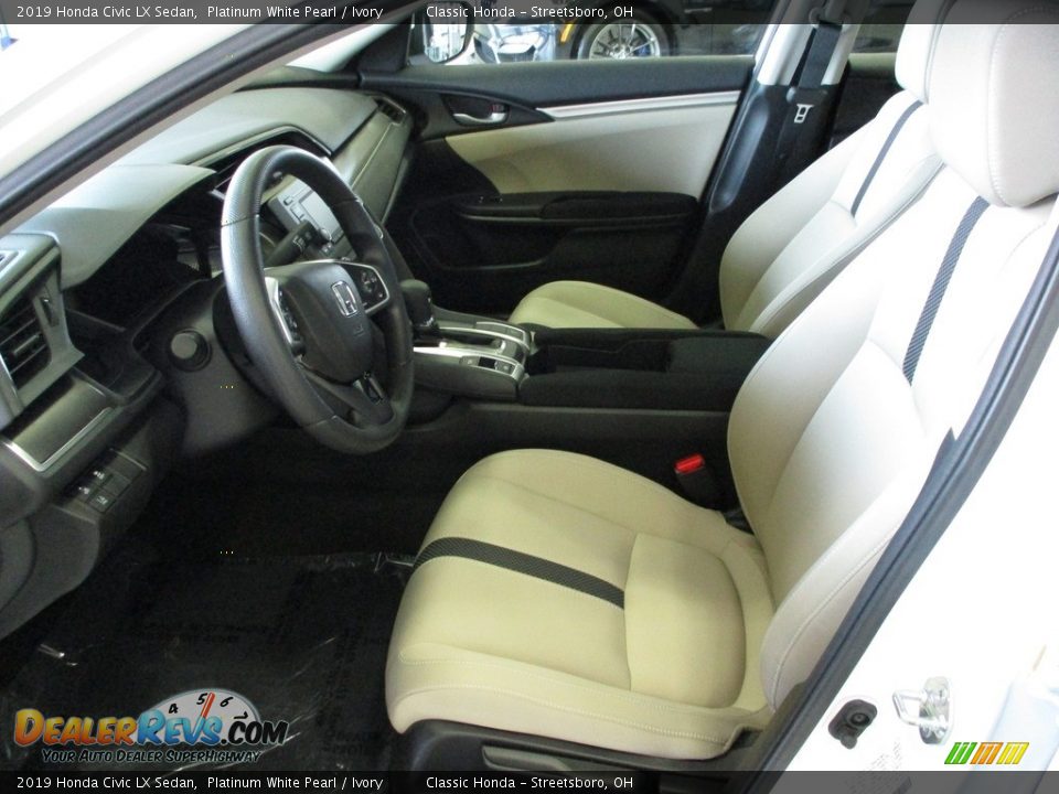 2019 Honda Civic LX Sedan Platinum White Pearl / Ivory Photo #27