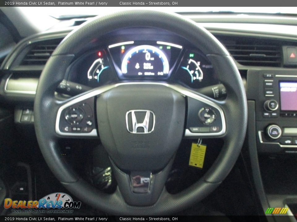2019 Honda Civic LX Sedan Platinum White Pearl / Ivory Photo #29