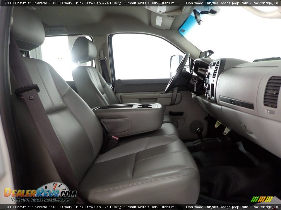 Front Seat of 2010 Chevrolet Silverado 3500HD Work Truck Crew Cab 4x4 Dually Photo #25
