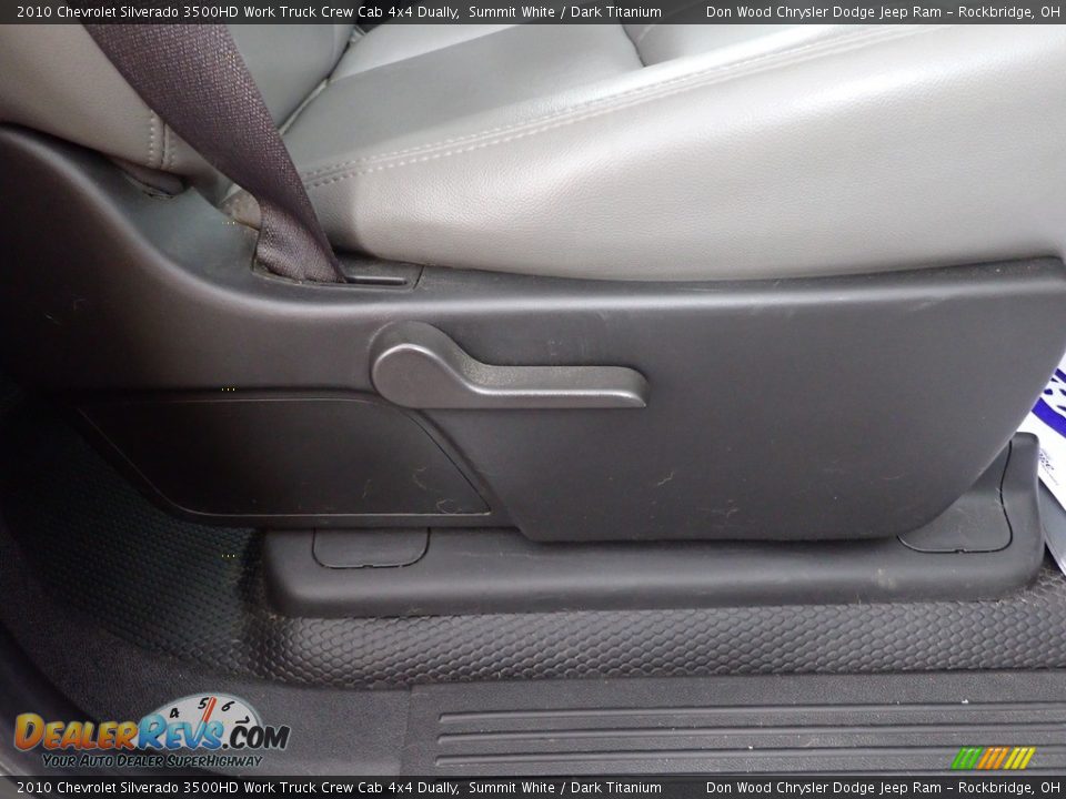 Front Seat of 2010 Chevrolet Silverado 3500HD Work Truck Crew Cab 4x4 Dually Photo #26