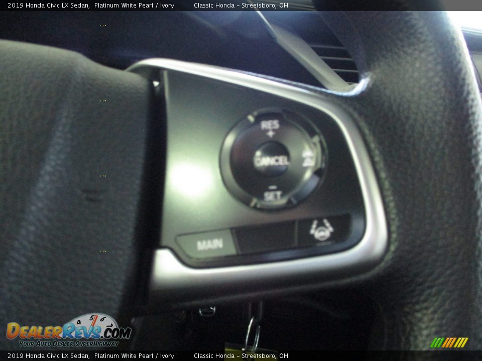 2019 Honda Civic LX Sedan Platinum White Pearl / Ivory Photo #31