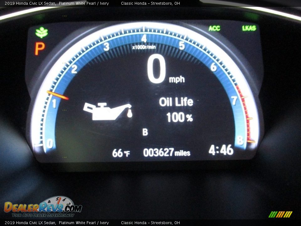 2019 Honda Civic LX Sedan Platinum White Pearl / Ivory Photo #32
