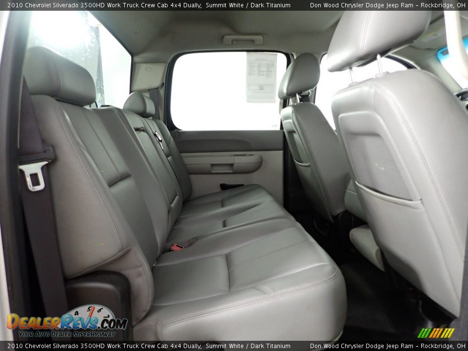 Rear Seat of 2010 Chevrolet Silverado 3500HD Work Truck Crew Cab 4x4 Dually Photo #28