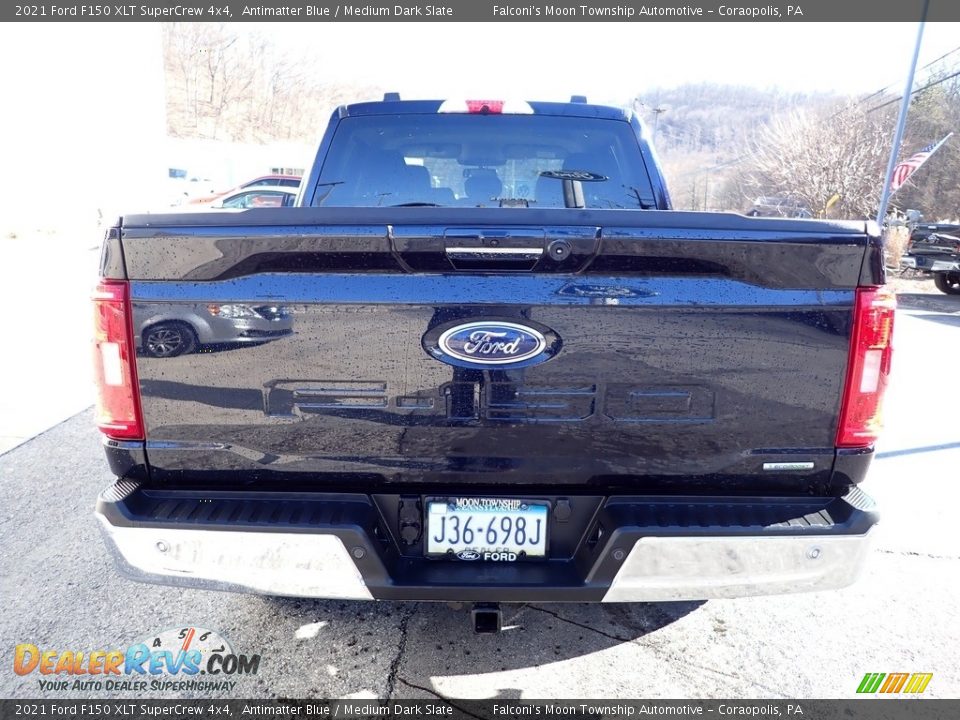 2021 Ford F150 XLT SuperCrew 4x4 Antimatter Blue / Medium Dark Slate Photo #3