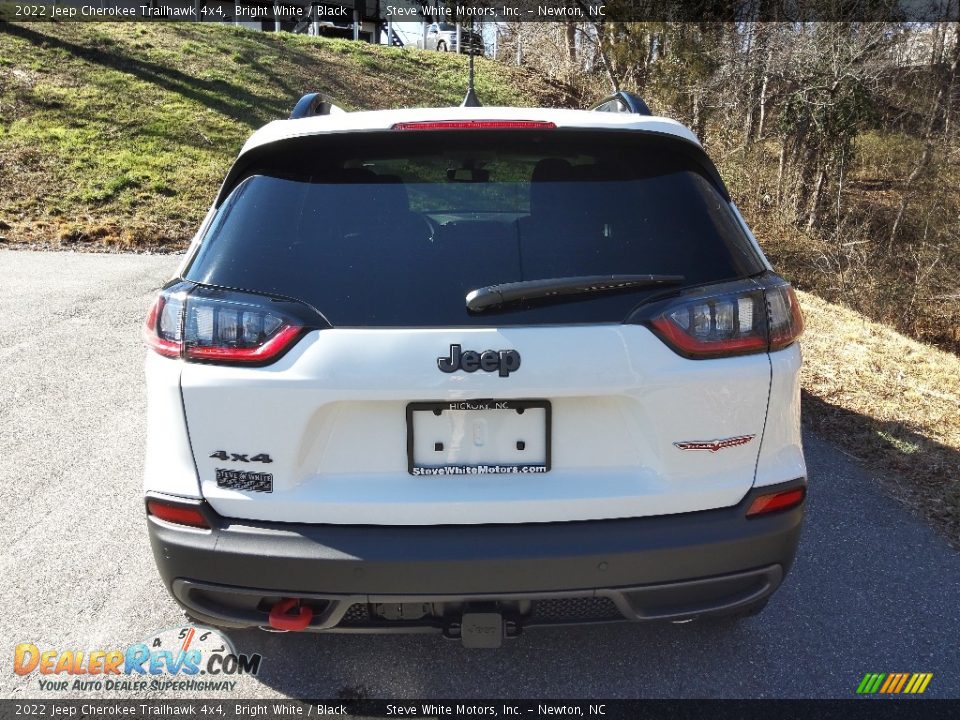 2022 Jeep Cherokee Trailhawk 4x4 Bright White / Black Photo #7