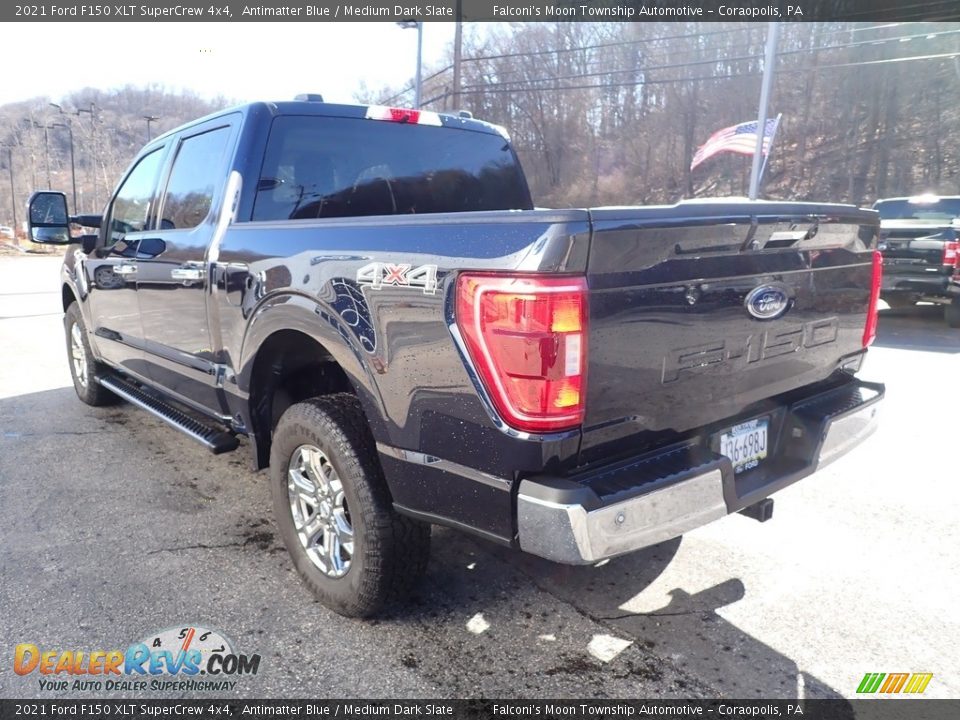 2021 Ford F150 XLT SuperCrew 4x4 Antimatter Blue / Medium Dark Slate Photo #4