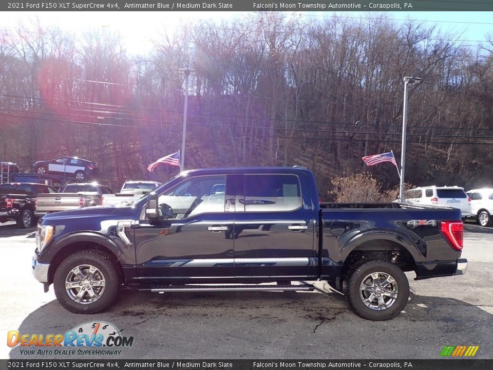 2021 Ford F150 XLT SuperCrew 4x4 Antimatter Blue / Medium Dark Slate Photo #5