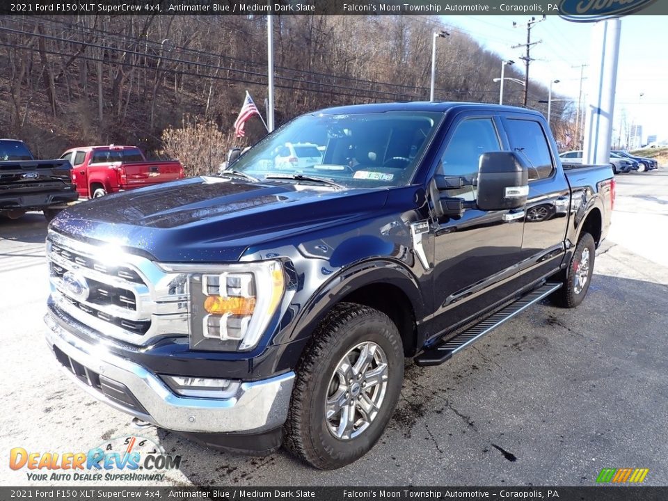 2021 Ford F150 XLT SuperCrew 4x4 Antimatter Blue / Medium Dark Slate Photo #6