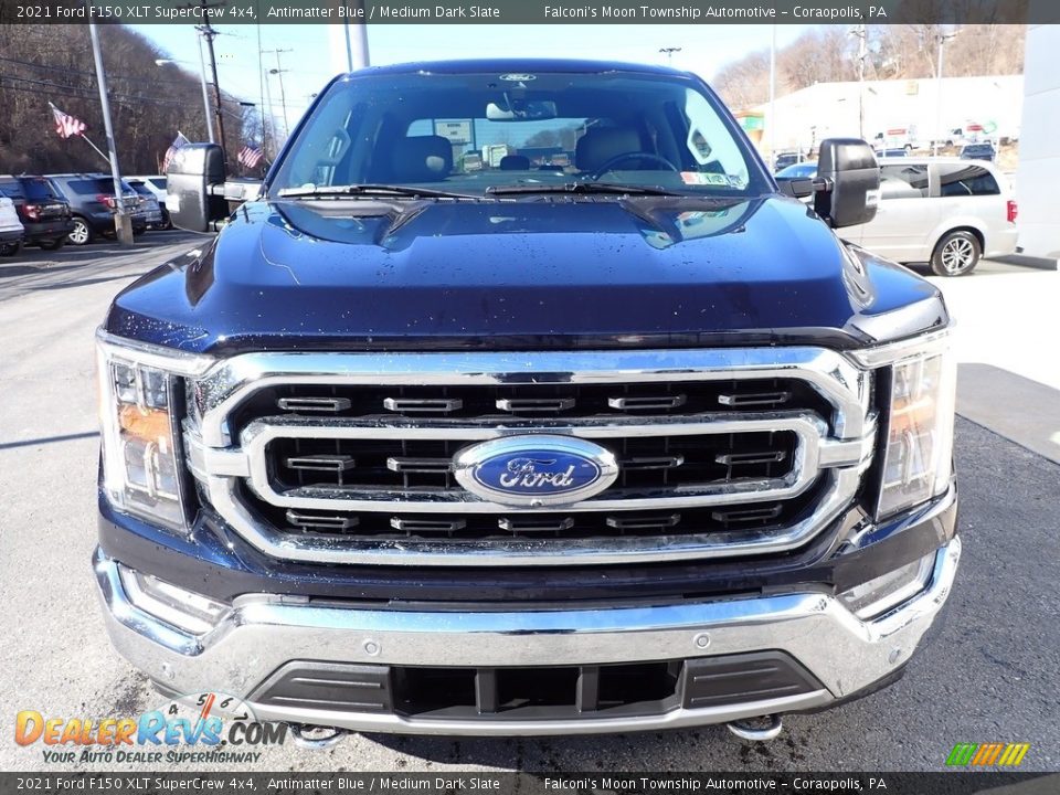 2021 Ford F150 XLT SuperCrew 4x4 Antimatter Blue / Medium Dark Slate Photo #7