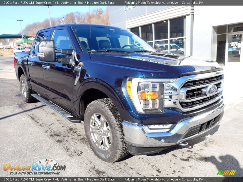 2021 Ford F150 XLT SuperCrew 4x4 Antimatter Blue / Medium Dark Slate Photo #8