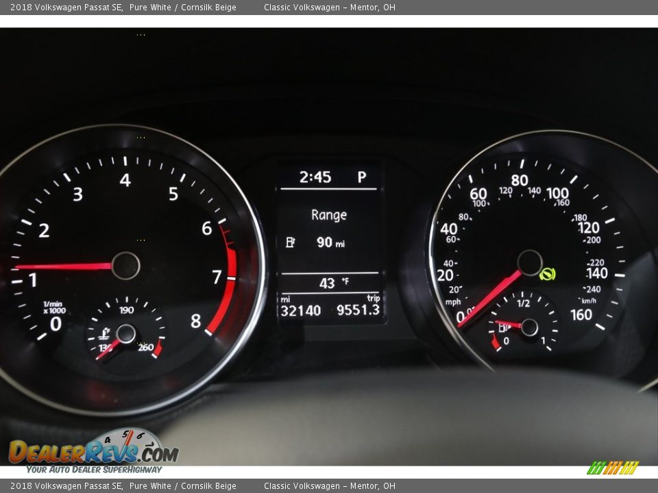 2018 Volkswagen Passat SE Pure White / Cornsilk Beige Photo #8