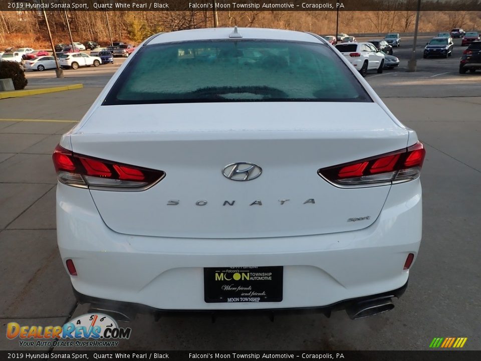 2019 Hyundai Sonata Sport Quartz White Pearl / Black Photo #3