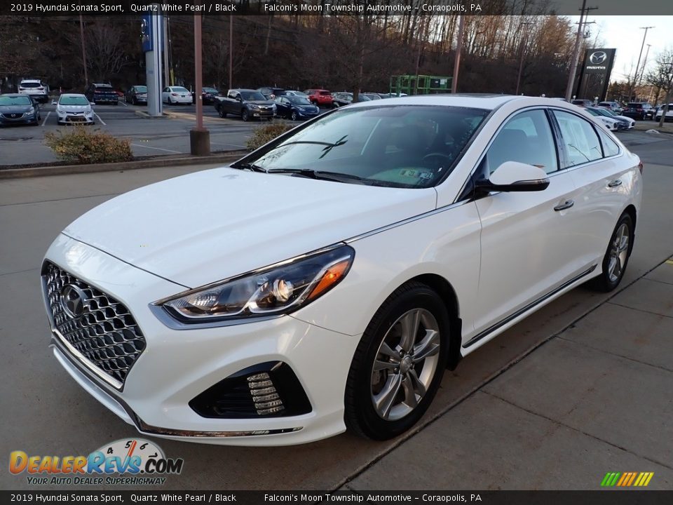 2019 Hyundai Sonata Sport Quartz White Pearl / Black Photo #6