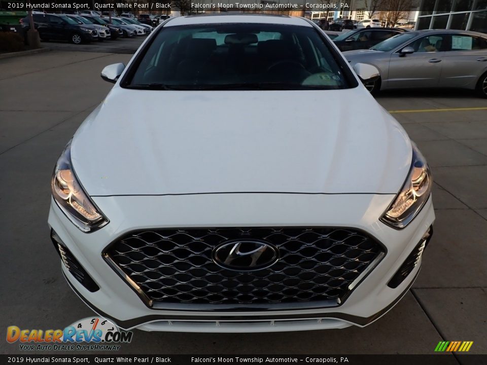 2019 Hyundai Sonata Sport Quartz White Pearl / Black Photo #7