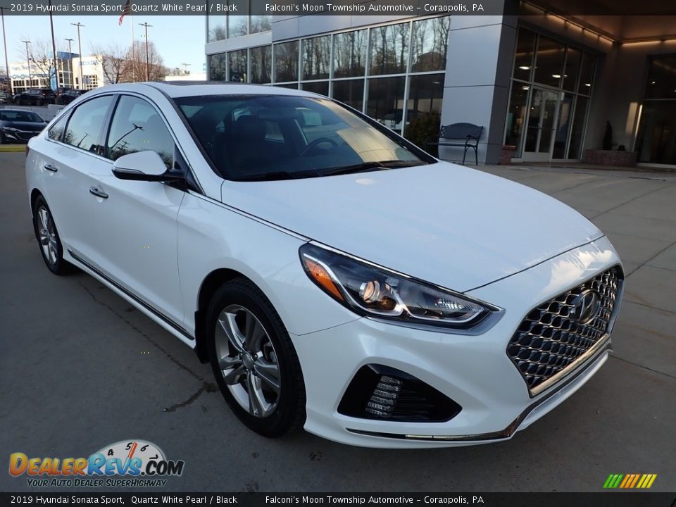 2019 Hyundai Sonata Sport Quartz White Pearl / Black Photo #8