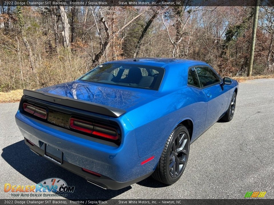 2022 Dodge Challenger SXT Blacktop Frostbite / Sepia/Black Photo #6