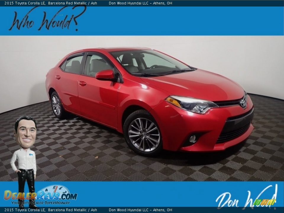 2015 Toyota Corolla LE Barcelona Red Metallic / Ash Photo #1