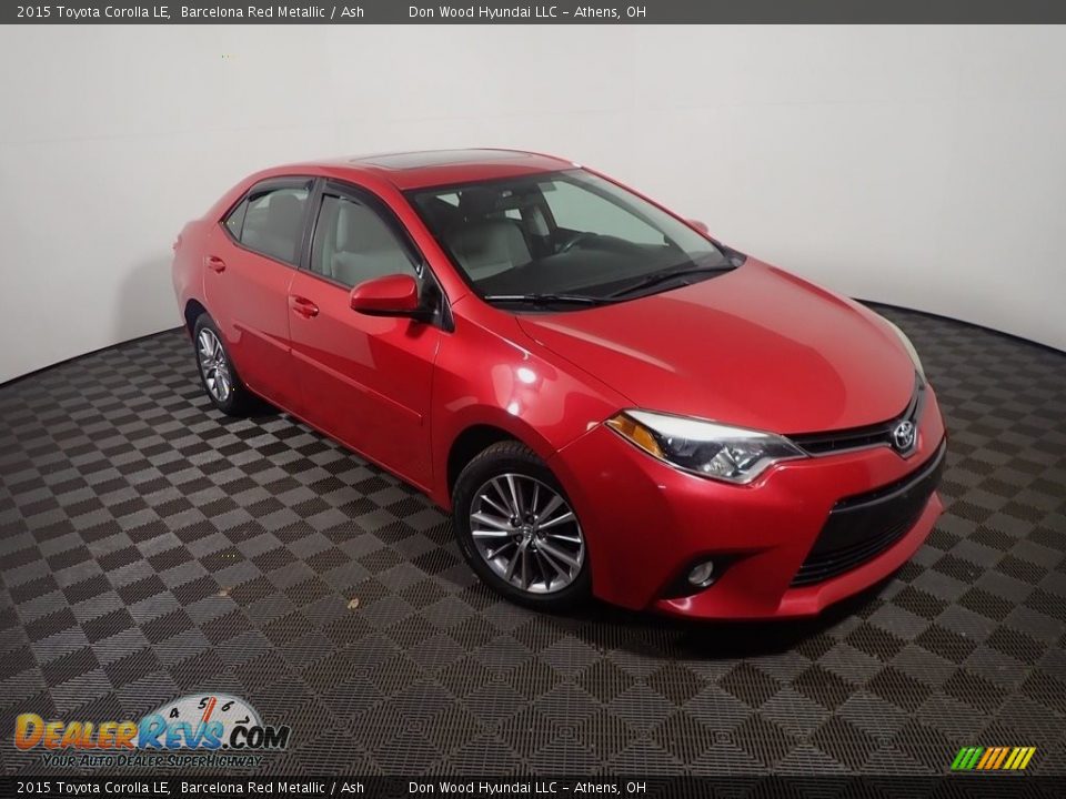 2015 Toyota Corolla LE Barcelona Red Metallic / Ash Photo #4