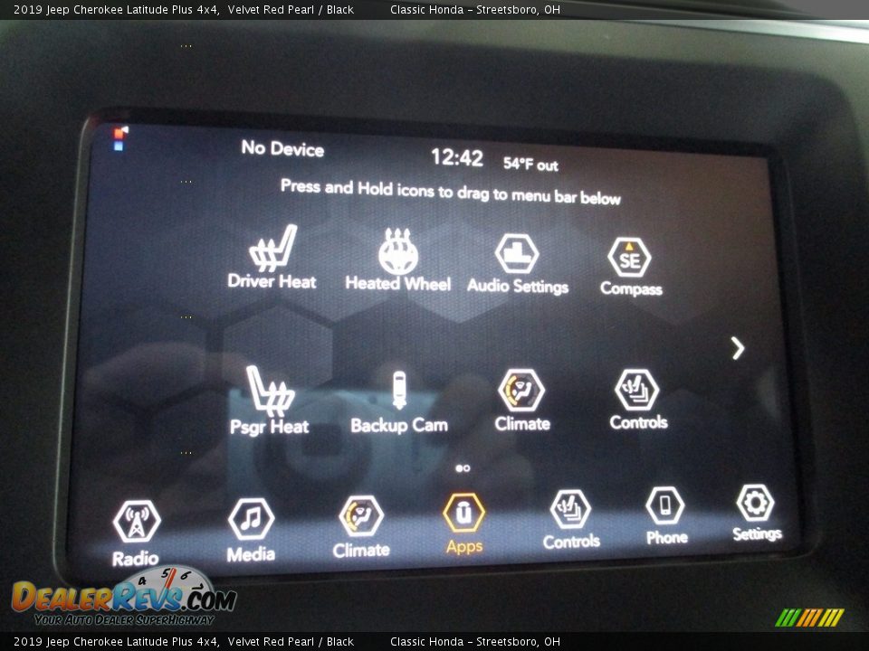 2019 Jeep Cherokee Latitude Plus 4x4 Velvet Red Pearl / Black Photo #36