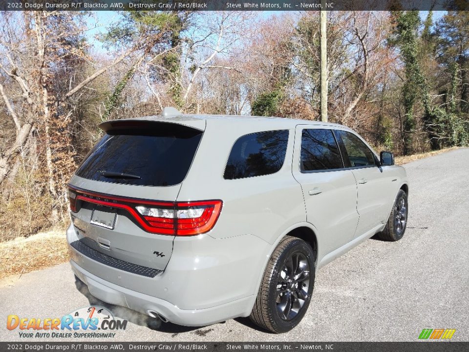 2022 Dodge Durango R/T Blacktop AWD Destroyer Gray / Red/Black Photo #6