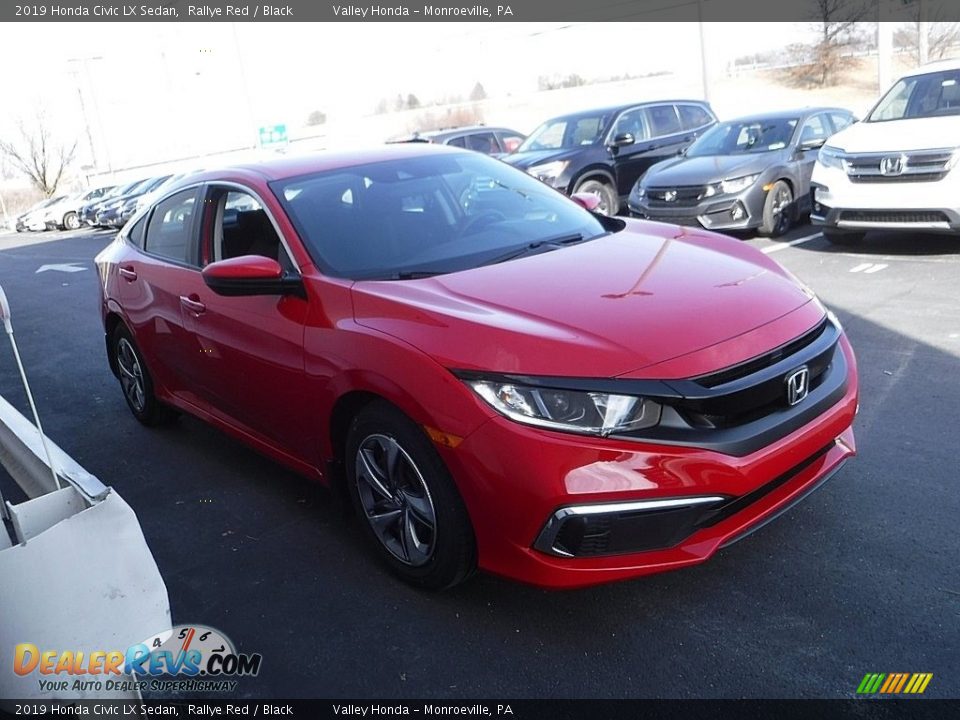 2019 Honda Civic LX Sedan Rallye Red / Black Photo #5