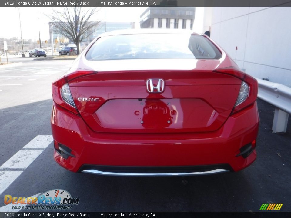 2019 Honda Civic LX Sedan Rallye Red / Black Photo #7