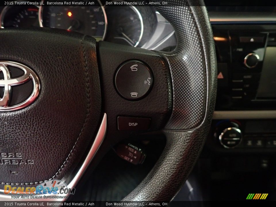 2015 Toyota Corolla LE Barcelona Red Metallic / Ash Photo #31